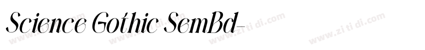 Science Gothic SemBd字体转换
